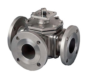 BALL, 3-WAY/ STAINLESS STEEL/ FLANGED PN16-0
