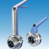 BUTTERFLY, HYGIENIC/ STAINLESS STEEL/ RJT, IDF,ILC/ PLASTIC LEVER/ SILICONE/ LEVER-0