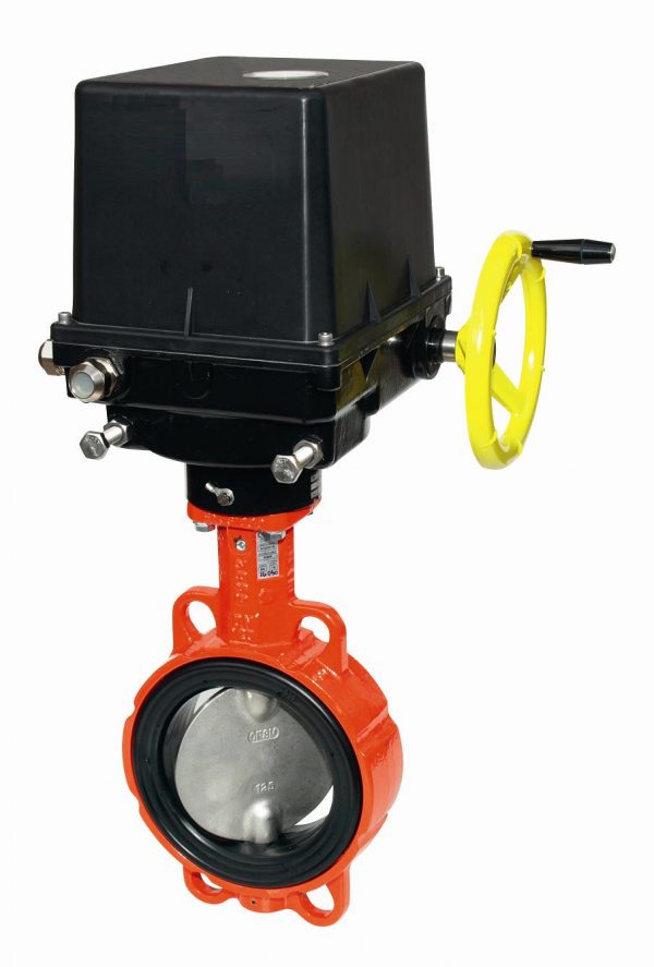 ELECTRICALLY ACTUATED GGG40 EUROPEAN WAFER BUTTERFLY VALVE EPDM LINER-0