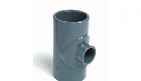 EFFAST PVCU SOLVENT CEMENT FITTINGS METRIC TEE 90 DEGREES REDUCED ON BRANCH PLAIN RFITRI-0